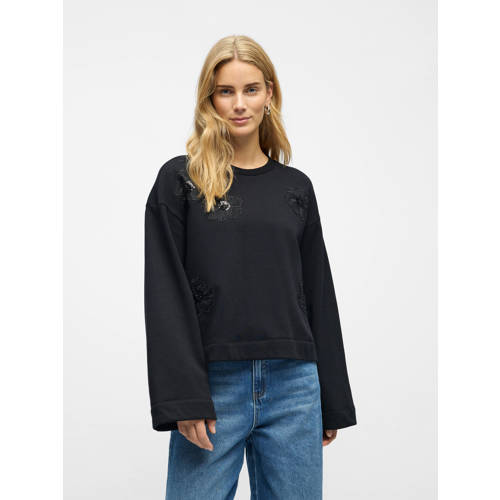 OBJECT sweater zwart met pailletten afbeelding