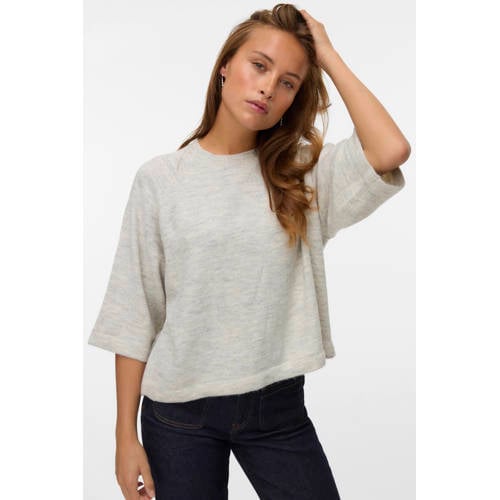 VERO MODA gebreide trui lichtgrijs afbeelding