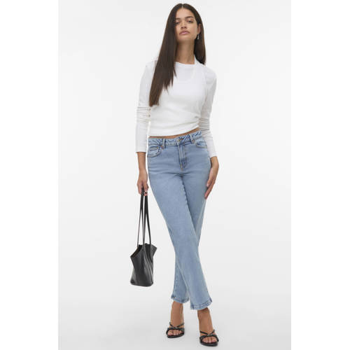 VERO MODA straight leg jeans light blue denim afbeelding