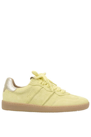 Poona suède sneakers lichtgeel