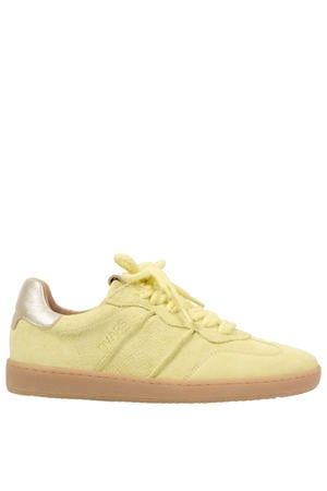 Poona suède sneakers lichtgeel