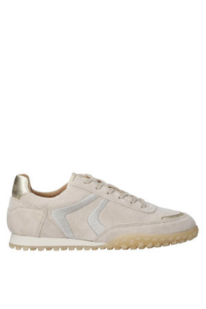 Tao leren sneakers beige