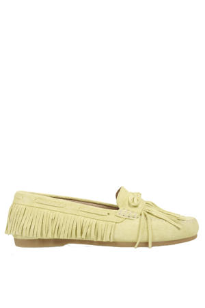 Parral suède leren mocassins lichtgeel