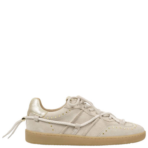 DWRS suède sneakers met studs beige afbeelding