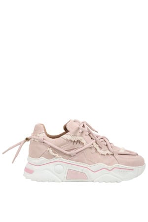 Jupiter Crochet leren chunky sneakers lichtroze