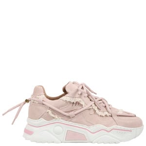 Jupiter Crochet leren chunky sneakers lichtroze