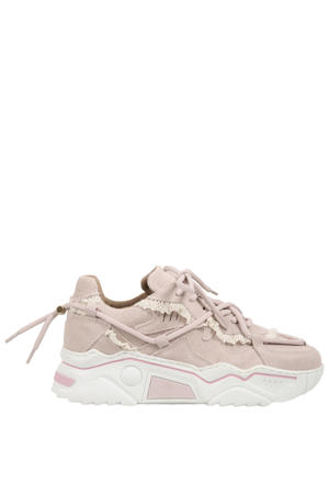 Jupiter Crochet leren chunky sneakers lichtroze