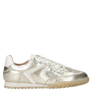 Tao leren sneakers champagne metallic
