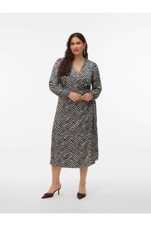 mini jurk met zebraprint zwart