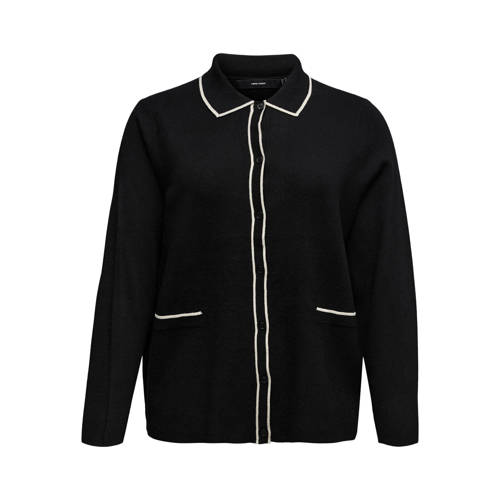VERO MODA CURVE gebreid vest zwart afbeelding