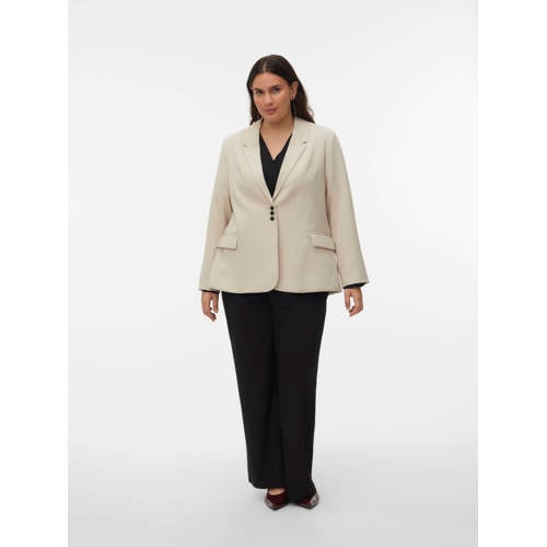 VERO MODA CURVE regular blazer ecru afbeelding