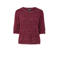 PIECES Curve top donkerrood gebreid