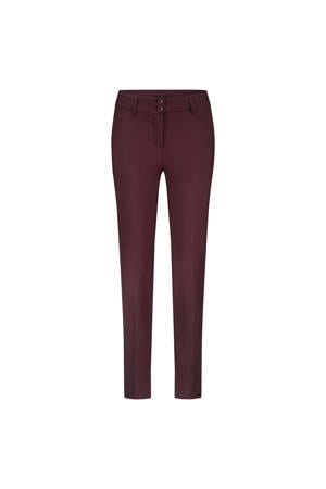 tapered high waist broek donkerrood