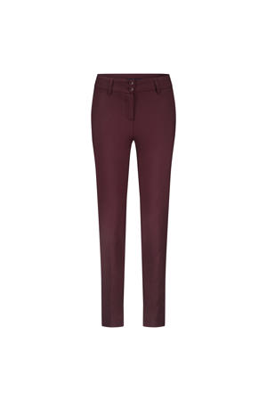 tapered high waist broek donkerrood