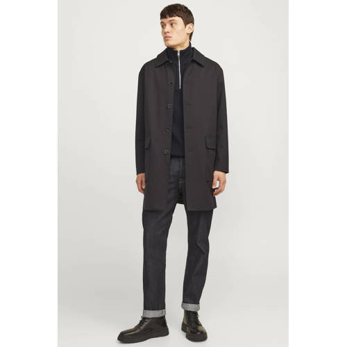 JACK & JONES ESSENTIALS trui rib gebreid zwart afbeelding