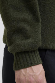 thumbnail: JACK & JONES ESSENTIALS gebreide trui met wol donkergroen