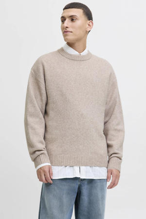 gebreide trui met wol beige