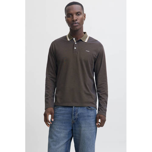 JACK & JONES PREMIUM regular polo bruin afbeelding