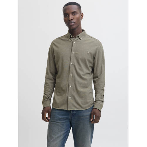 JACK & JONES PREMIUM slim casual overhemd groen afbeelding