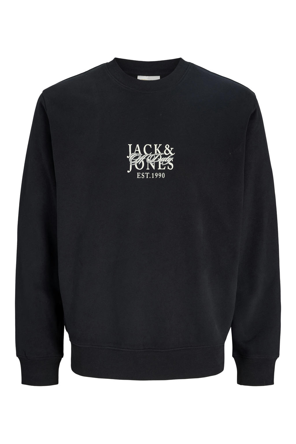 JACK & JONES ORIGINALS sweater met backprint zwart