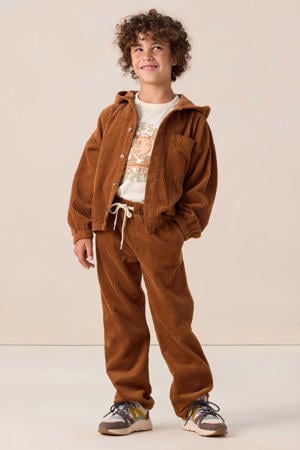 corduroy casual broek bruin