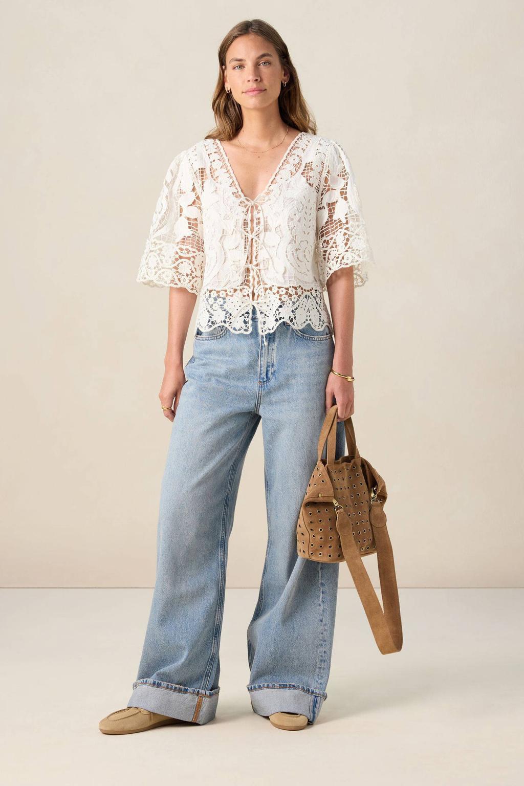 Sissy-Boy gebloemde blouse wit