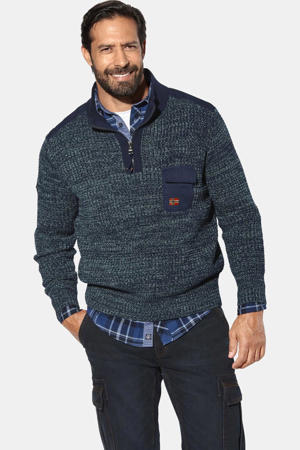 BJORNBERG gebreide trui Plus Size donkerblauw