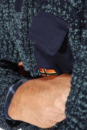 thumbnail: Jan Vanderstorm BJORNBERG gebreide trui Plus Size donkerblauw