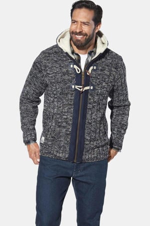 EIRBORG gevoerd vest met wol Plus Size donkerblauw