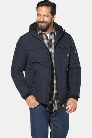 EIRHOLM gewatteerde jas Plus Size donkerblauw