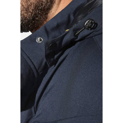 Jan Vanderstorm gewatteerde jas Plus Size donkerblauw afbeelding