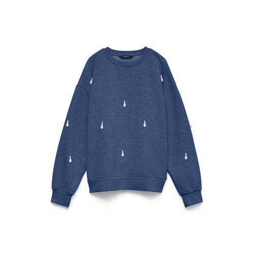 VERO MODA sweater donkerblauw met pailletten afbeelding