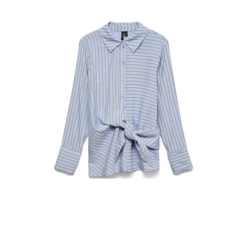 VERO MODA blouse met krijtstreep blauw met lurex afbeelding
