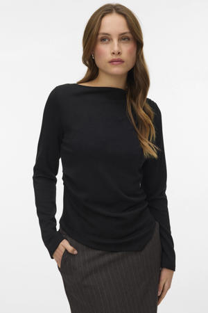 asymmetrische top zwart