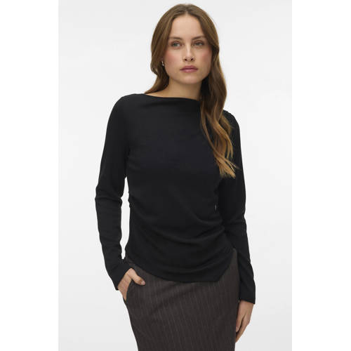VERO MODA asymmetrische top zwart afbeelding