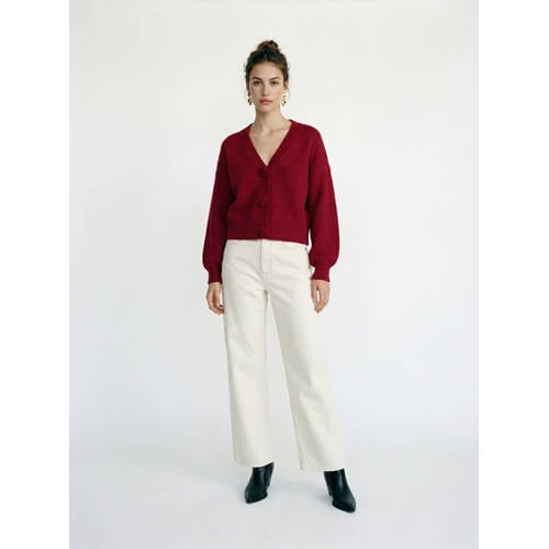 VERO MODA gebreid vest rood afbeelding
