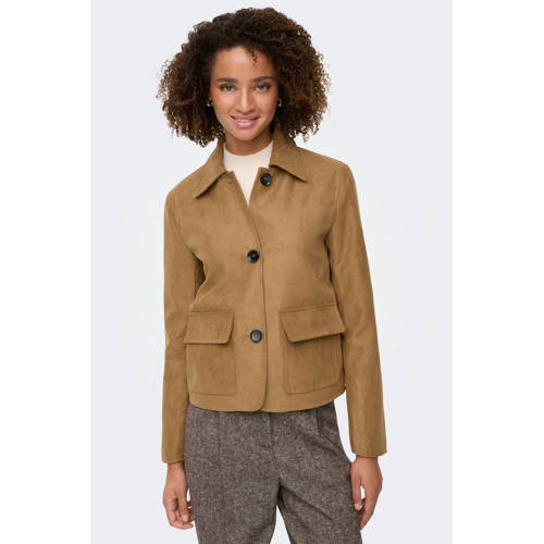 JDY suede jasje camel afbeelding
