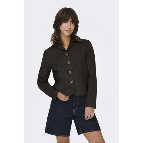JDY suede jasje bruin afbeelding