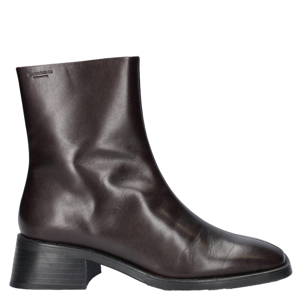 Bruine dames Vagabond Blanca leren enkellaarzen met ritssluiting