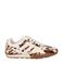Nelson sneakers met ponyhair en koeienprint bruin/wit/zwart