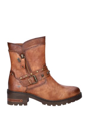 gevoerde enkelboots cognac