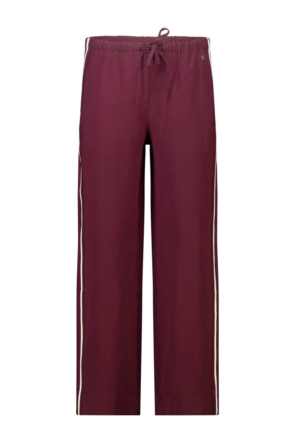 Rode meisjes America Today casual broek van viscose met elastische tailleband met koord en effen