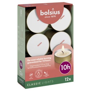 waxinelichtjes goud (10 branduren) (box van 12)