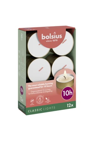 waxinelichtjes goud (10 branduren) (box van 12)