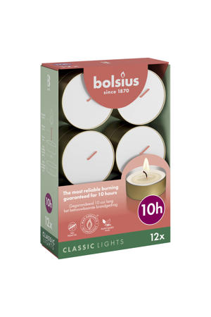 waxinelichtjes goud (10 branduren) (box van 12)