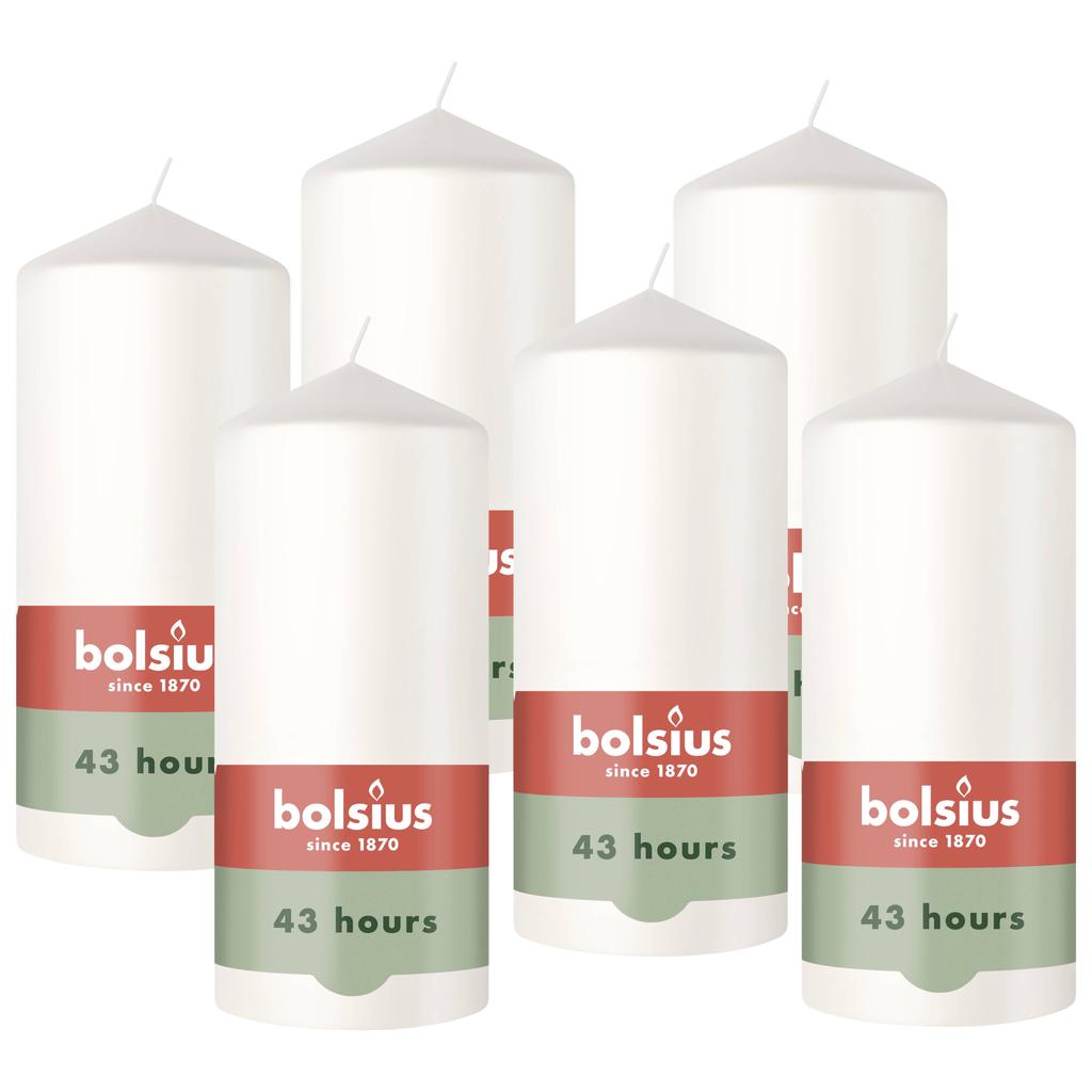 Bolsius gladde stompkaars (Ø6,8x13 cm) (set van 6)