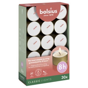 waxinelichtjes goud (8 branduren) (box van 30)