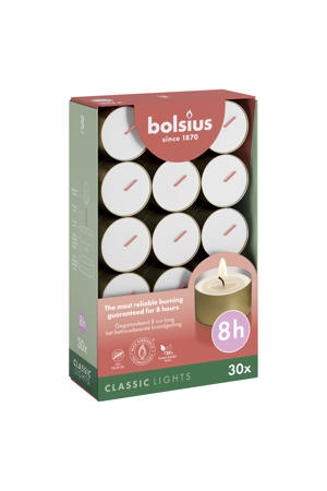 waxinelichtjes goud (8 branduren) (box van 30)