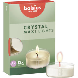waxinelichtjes Crystal lights (8 branduren) (box van 12)