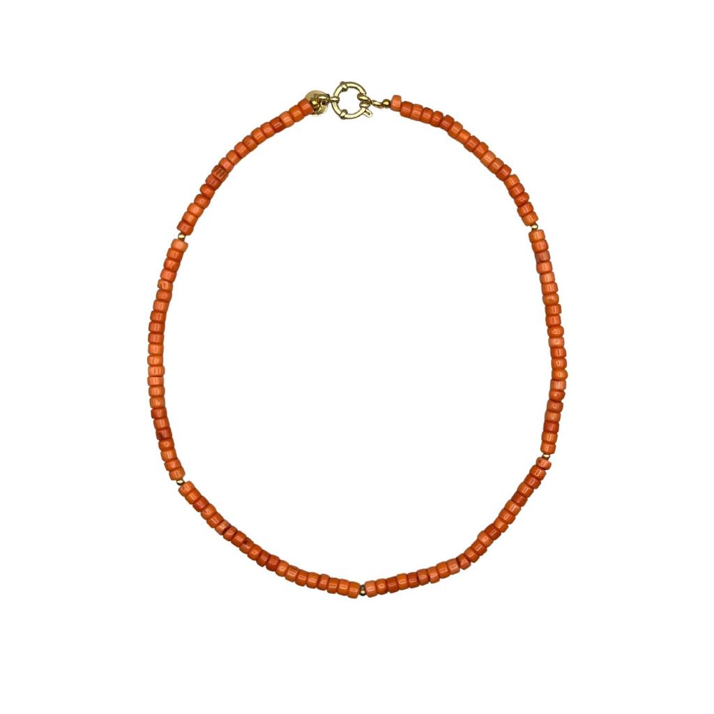 Bonnie Studios gold plated ketting Tommy oranje